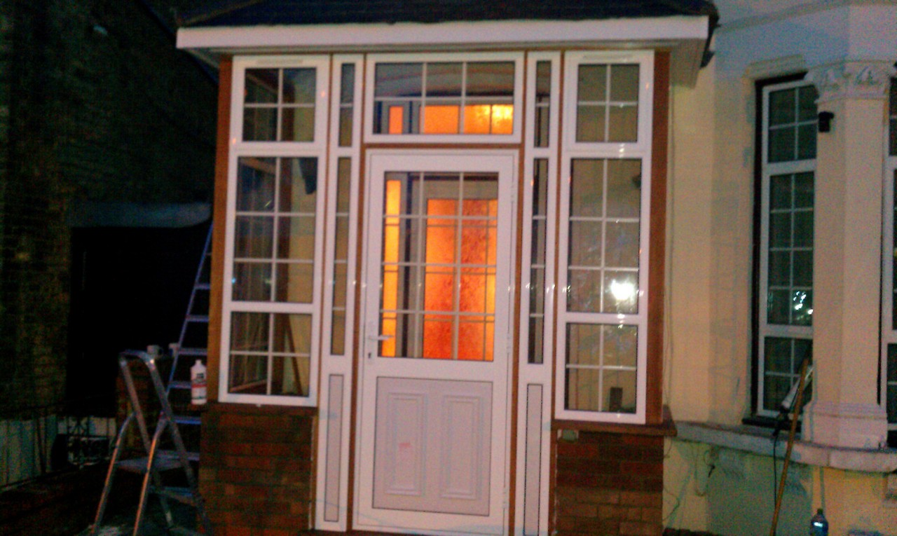 uPVC porch with Georgian bar glazing installed in Charlton